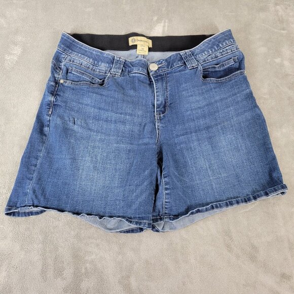 Democracy Womens Shorts 18W Plus Ab Technology Medium Blue Denim Comfy SHO19E - Picture 1 of 10
